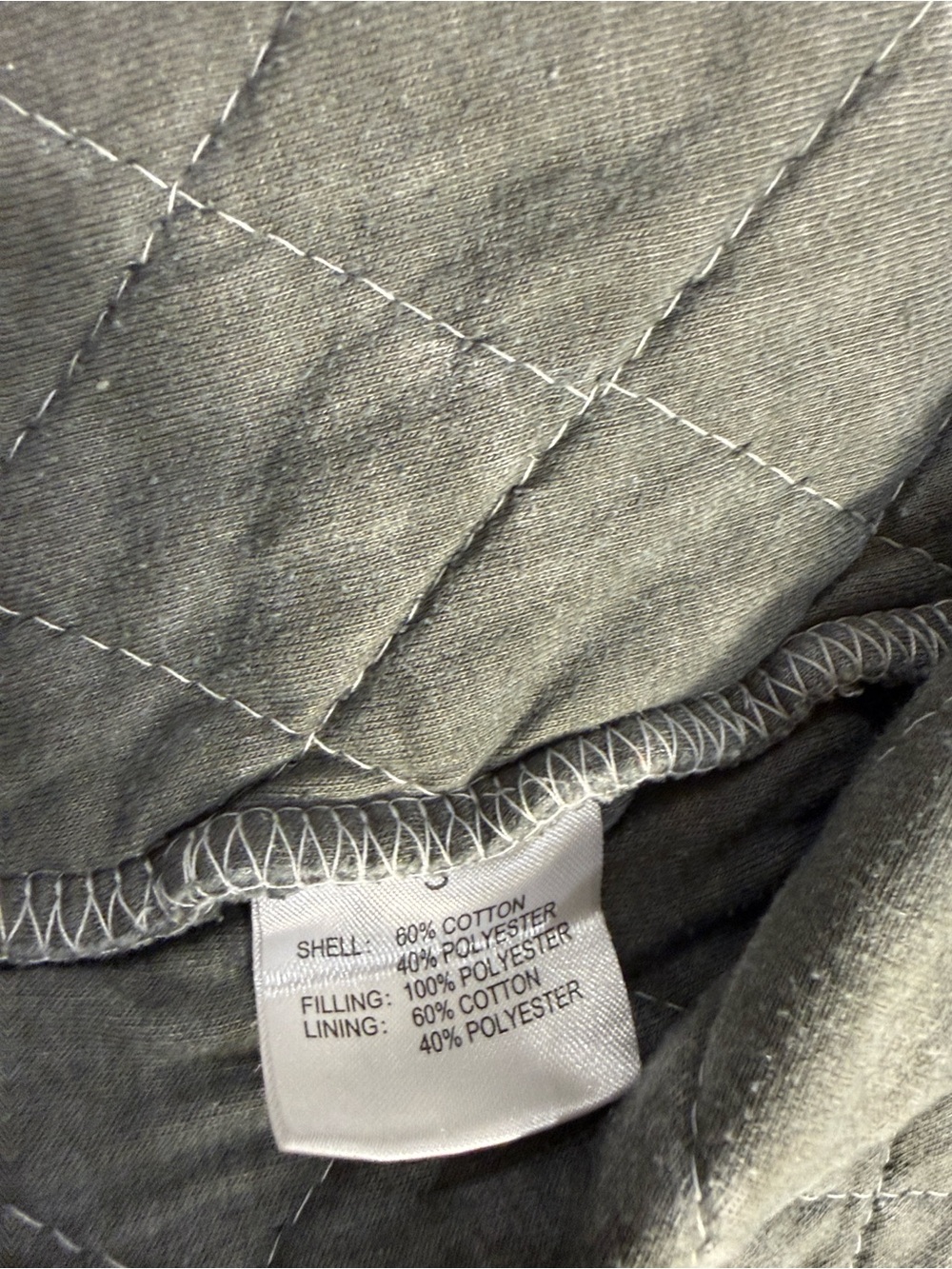 Jane + Delancey Quilted Gray Jacket with Patch Pockets small - Picture 5 of 7